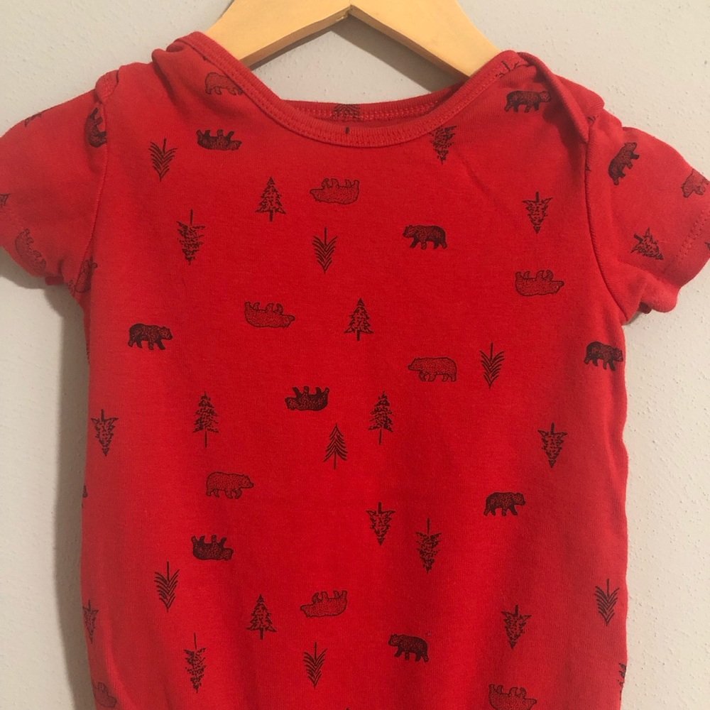 Carter's Red Bodysuit with All-Over Print